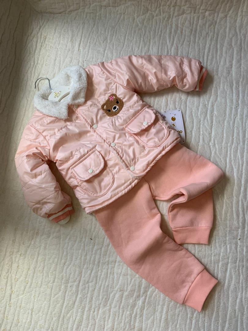 Ensemble 3 Piéces Collection 2026 Fille Girl Bear Pink 6-24 mois