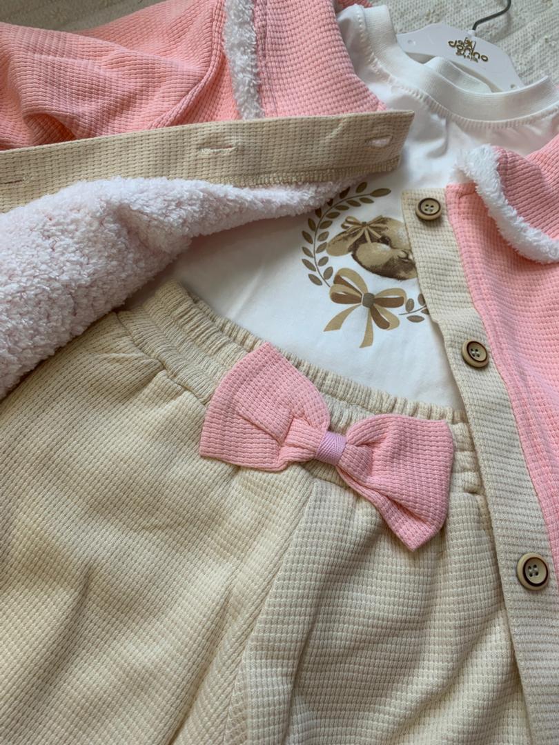 Ensemble 3 Piéces Collection 2026 Fille Pink Rabbit 6-24 mois