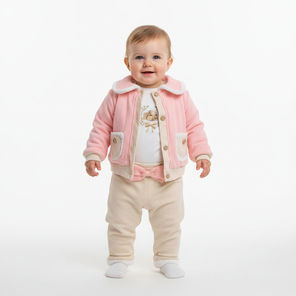 Ensemble 3 Piéces Collection 2026 Fille Pink Rabbit 6-24 mois