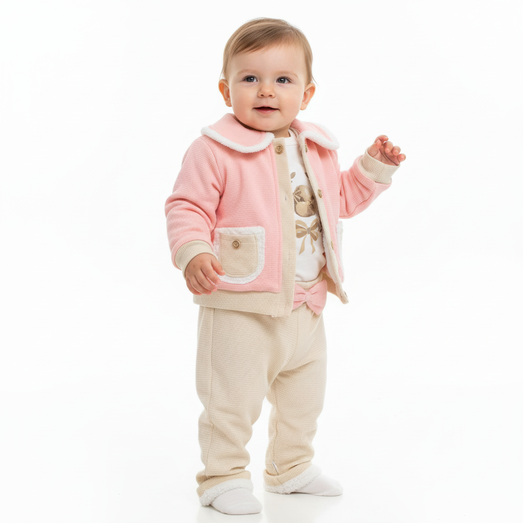 Ensemble 3 Piéces Collection 2026 Fille Pink Rabbit 6-24 mois